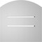 Ekena Millwork Arch Top Surface Mount PVC Gable Vent: Non-Functional, w/2"W x 1-1/2"P Brickmould Frame, 42"W x 42"H GVPAR42X4202SN - alternate 3